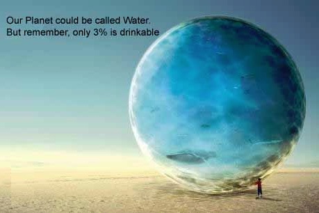 3Percent of Earth's water is drinkable